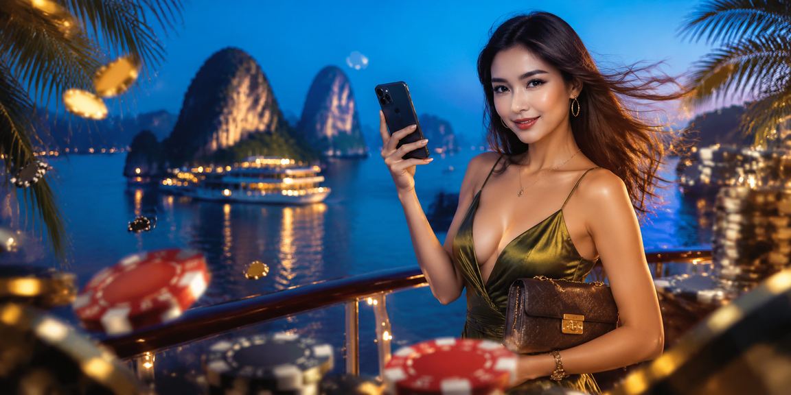 Người chơi esports tại Việt Nam theo dõi giải đấu trực tuyến với phong cảnh vịnh Hạ Long