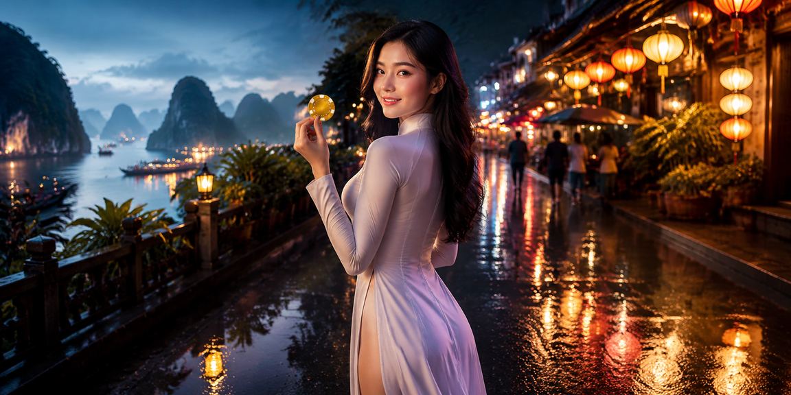 Chợ đêm Hạ Long với người chơi đăng ký nhận bonus khuyến mãi qua điện thoại di động