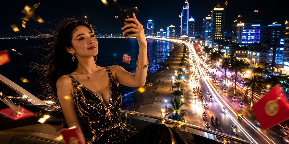 Phong bì đỏ thưởng neon tại Quy Nhơn – biểu tượng may mắn kết hợp trải nghiệm 7200